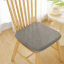 vctops Memory Foam Chair Cushions with Ties for Dining Chairs, Non Skid Rubber Chair Pads Seat Cushion with Washable Removable Cover for Office and Kitchen Chairs (Mid Grey,20"x20")
