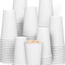 GUSTO White Paper Cups [16 oz - 200 Count] Disposable Coffee Cup for Hot Drinks  Sturdy & Eco-Friendly  Paper Cups for Tea, Cocoa & More  Formerly Comfy Package