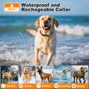 Wireless Dog Fence for 2 Dogs - Portable Training Control 1300FT Range, 180 Days Standby Time Training Collar, Rechargeable Pet Containment System with 3 Training Modes Dogs