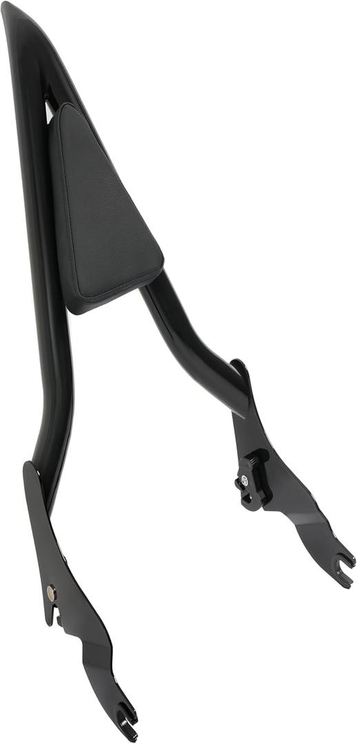 KUAFU Backrest Sissy Bar Compatible with 2009-2024 Harley Touring Road King Electra Glide CVO Street Glide Road Glide Ultra Limited Low Powder Coated+Electrophoresis Black (22" Tall)