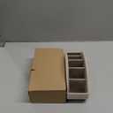 Remote Control Holder,TV Remote Caddy/Box with 5 Compartments,Bedside Table Organizer for Controller,Glasses,makeup brushes,jewelry and Media Player,Pen/Pencil Storage (Cream)