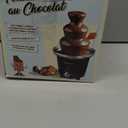 Nostalgia 3 Tier Electric Chocolate Fondue Fountain Machine for Parties - Melts Cheese, Queso, Candy, and Liqueur - Dip Strawberries, Apple Wedges, Vegetables, and More - 24-Ounce - Black, Small