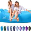 AlphaBeing Inflatable Lounger Beach Chair Accessories, Air Sofa Hammock Inflatable Couch for Camping Backyard Lakeside with Compression Sacks, Ideal Outdoor Gifts for Adults (Aqua Blue)
