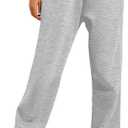 AUTOMET Women's Straight Leg Sweatpants Fleece Lined Baggy Wide Leg Lounge Pants OEKO-TEX STANDARD 100 Large