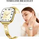 Bling Diamond Band Compatible with Apple Watch for Women 40mm 42mm 41mm 38mm 44mm 45mm 46mm, Slim Sparkly Bracelet Dressy Metal Strap with Jewelry Crystal for iWatch Series 11 SE 10 9 8 7 6 5 4 3 2 1