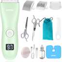 Baby Hair Clippers, Quiet Professional Hair Clippers for Kids, Hair Cutting Kits with LCD Display, Safe Ceramic Blades, Waterproof Rechargeable Trimmer for Autism Children and Infants