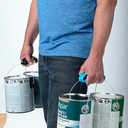 Click & Carry Grocery Bag Holder & Plastic Bag Carrier With Gel Padded Handle - Hands-Free Shopping Assistant for Multiple Bags, Paint Cans & Luggage - 100lb Capacity, As Seen on Shark Tank (2 Pack, Black)