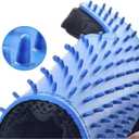 Pet Grooming Gloves for Dogs & Cats (2 Pack) – Deshedding Hair Remover Mitts with Soft Silicone Massage Bristles – Dual-Sided Grooming & Bathing Gloves for Long & Short Hair Pets –