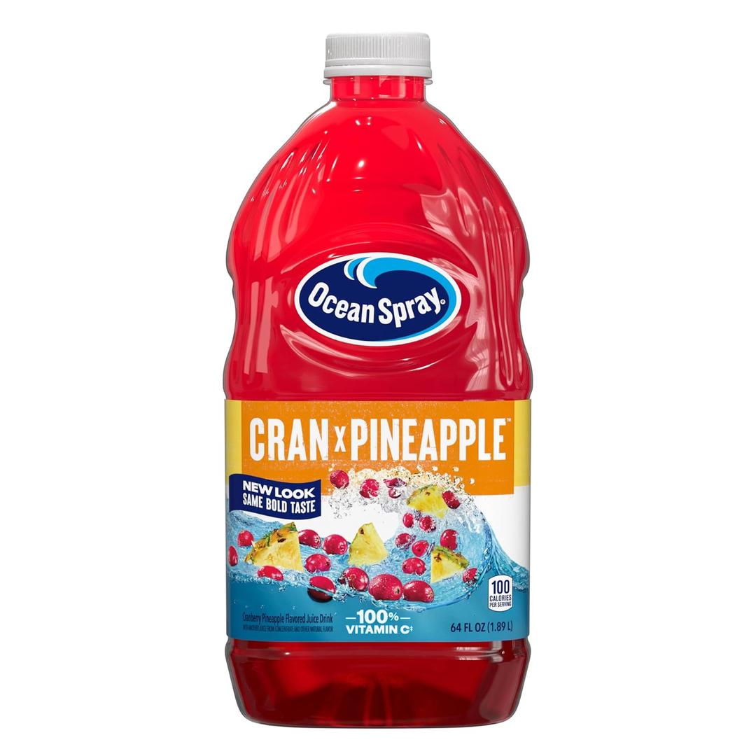 Ocean Spray Cran-Pineapple Cranberry Pineapple Juice Drink, 64 Fl Oz Bottle (Pack of 8) (EXP 08/04/26)