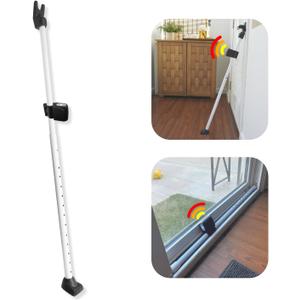 Securityman Door Security Bar with Alarm | Sliding Door Security | Door Stopper (120 dB Extra Loud Alarm) Enjoy Peace of Mind with Durable, Heavy Duty Door Jammer Door Stop Alarm Stick Inside