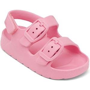 ChayChax Toddler Boys Girls Double Buckle Sandals Children's Adjustable Back Strap Water Sandal (Pink) 8 Toddler