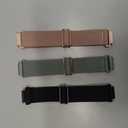 3 Pack 19mm Stretchy Nylon Watch Bands for ID205L Veryfitpro Smart Watch,Soft Sport Band Quick Release Wristband Loop Elastic Strap for Willful YAMAY SW021 ID205L/SW025 ID205S Women Men (Black+Rose Pink+Cactus)