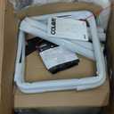 COLAMY Bar Stools Set of 2, 26.18" Counter Height Swivel Stools with Thick Padded Seat, Adjustable Footrest & 360° Rotation, Soft Fabric Upholstery for Kitchen Island/Home Bar/Cafe, Beige