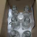 Brajttt 5oz Glass Bottle, Clear Woozy Bottles with Shrink Capsules,Empty Small Beverage/Canning Bottles with White Caps for Kitchen and Party,6 Pack