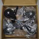 3 Inch Stem Caster Wheels 1600Lbs, Threaded Stem Casters Set of 4 Heavy Duty, 1/2"-13 x 1 (Screw Diameter 1/2", Stem Length 1"), Safety Dual Locking Industrial Castors, Wheels for Cart, Furniture