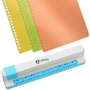 Manual Binding System, 30-Hole Paper Punches for Crafting, Fits A4, B5, A5, B6, A6, B7 & A7 Paper Sizes, Easy to Use Paper Hole Puncher for Home, School & Office