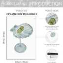 4 x Funky Green Seashell Martini Wall Art Cocktail Posters Trendy Bar Cart Canvas Print Room Decor Dorm Decor Aesthetic Living Room Dining Room Kitchen Decorations for Home8x12inch Unframed (PIK01)