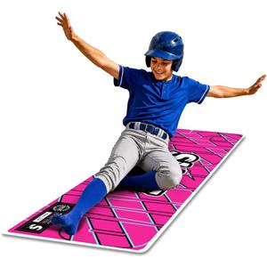 Baseball & Softball Sliding Mat Training Aid, Portable Baserunning Practice Mat with Instructional Guide, 87"