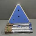 FULLOT SpaceSaving Triangular Shower Chair for Elderly and Disabled, 400 lbs Adjustable Shower Stool Seat with StableBracing, NonSlip Bathtub Chair, ToolFree Assembly, Blue With Eva Pad