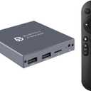 4K Digital Media Player, TV MP4 Video Player for USB Drive/TF Card, 4K@60Hz Digital Signage HD Media Players with HDMI/AV/Optical, H.265/HEVC, Looping Auto Playback, Grey