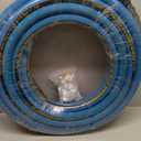3/4 inch Air Hose 50FT Include 2 Pcs Chicago Connectors, Industrial Compressor Air Hose 100% Rubber, 300 PSI, 50F to 190F Degrees High Strength Polyester Braided Replacement Air Line Kit