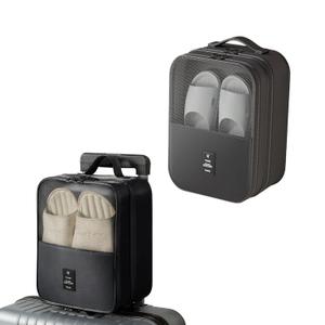 Resdenio 2 Pack Shoe Bags for Travel - Holds 3 Pair of Shoes, Portable Shoes Storage Bag Organizer, Travel Luggage Shoe Organizer for Women and Teenager (Black)