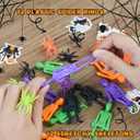 296PCS Halloween Party Favors Gloves, 24Sets Purple Orange White Gloves Stuffed Bulk Non-Candy Halloween Goodie Bags Fillers Trick or Treat Bag for Halloween Party Supplies Birthday Classroom Gifts