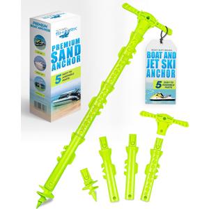 SandShark New Sport Boat Anchor and Jet Ski Anchor. Shallow Water Anchor Pole for Boat and PWC. Sand Anchor Kit for Boat and Kayak Anchor System. Easy Storage, High-Strength ABS