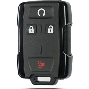 Key Fob Shell Case Replacement Fits for Chevrolet Colorado Chevy Silverado GMC Canyon Sierra 2014 2015 2016 2017 2018-2021 Keyless Entry Remote Control 4 Button Pad Cover Black M3N-32337100