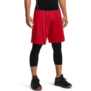Under Armour Men's Tech Graphic Shorts (Large, Red (601)/Black)