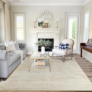 6x9 Area Rugs for Living Room, Washable Tan Beige Neutral Abstract Boho Modern Farmhouse Rug for Dining Room Under Table Bedroom Tan Coffee Brown with Beige