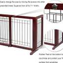 VINGLI Dog Gate for Stairs Free Standing Pet Gate for Driveway, Solid Wood Puppy Doggie Gates for Indoors Adjustable from 40" to 71" Wide