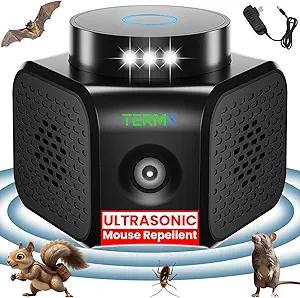 Ultrasonic Pest Repeller Indoor 4 Modes No Touch Solution Pest Repellent Ultrasonic Plug in Electronic Mouse Repellent Devices Rat Deterrent Indoor for House Attic Office Garage Warehouse RVs
