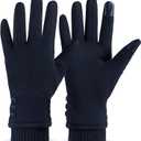 Welvgnnce Women's Winter Warm Gloves With Touch Screen Texting Fingers, Windproof, Fleece Lined, Thick Warm Gloves (Blue)