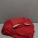 Qubjus Modern Couch Cover Stretch Sofa Cover Solid Color Sofa Slipcover for 4 Cushion Couch Oversized Washable Furniture Protector Sofa Slipcover for Home Decoration(X-Large, Red)