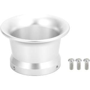 Motoforti Silver Tone 50mm Inner Dia Motorcycle Air Filter Intake Velocity Stack Aluminum Alloy