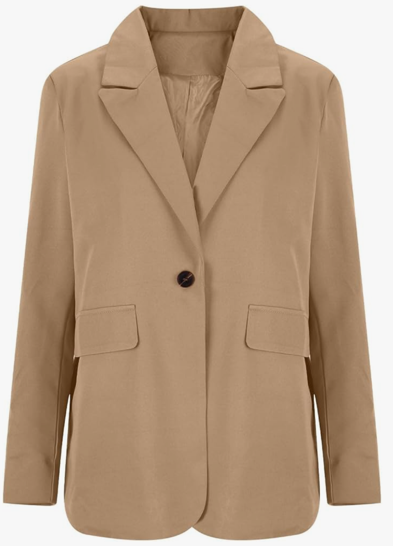 Blazers for Women Work Casual Button Long Sleeve Womens Blazer Business Office Work Suit Jacket Lightweight Blazers S