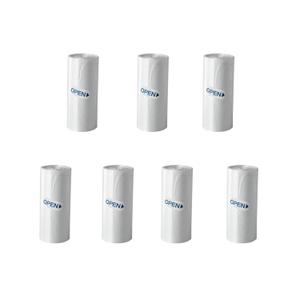 SUBEKYU Mini Trash Bags for Mini Trash Can,7 Rolls White Trash Bags for Desktop Wastebasket of Various Sizes,105 Count Total