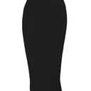 Tapata Women's Office Work Pencil Skirt Stretch High Waist Below Knee Bodycon for Business Casual, Black, XXX-Large