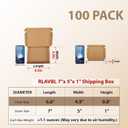 RLAVBL 100 Pack 7x5x1 Small Shipping Boxes, White Corrugated Cardboard Mailer Box for Packing Mailing Small Business