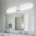 SOLFART Bathroom Vanity Light Fixtures 48 Inch Led Brushed Nickel Bathroom Light Fixtures 6000K