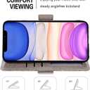 Compatible with iPhone 13 Pro 6.1 inch Wallet Case and Tempered Glass Screen Protector Card Holder Stand Magnetic Leather Phone Cover for iPhone13Pro 5G i i-Phone i13 iPhone13 13Pro Women Men Grey