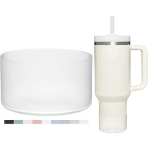 Affute Protective Silicone Boot for Stanley Quencher H2.0 40 30 20 oz & IceFlow Flip 30 20 oz, BPA Free Anti-Noise Anti-Scratch, Stanley Cup Protector Sleeve Cover Boot (Transparent)