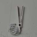 Conair Double Ceramic Flat Iron, 1-Inch Flat Iron Hair Straightener, Five Heat Settings, Extra Long Floating Plates, White