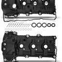 A-Premium Left Right Engine Valve Cover Kit Compatible with Ford Explorer 2011-2019, F-150 2011-2012, Mustang Edge Taurus, 3.5L 3.7L Naturally Aspirated Engine, with Gasket Bolt, BR3Z6582R BR3Z6582G