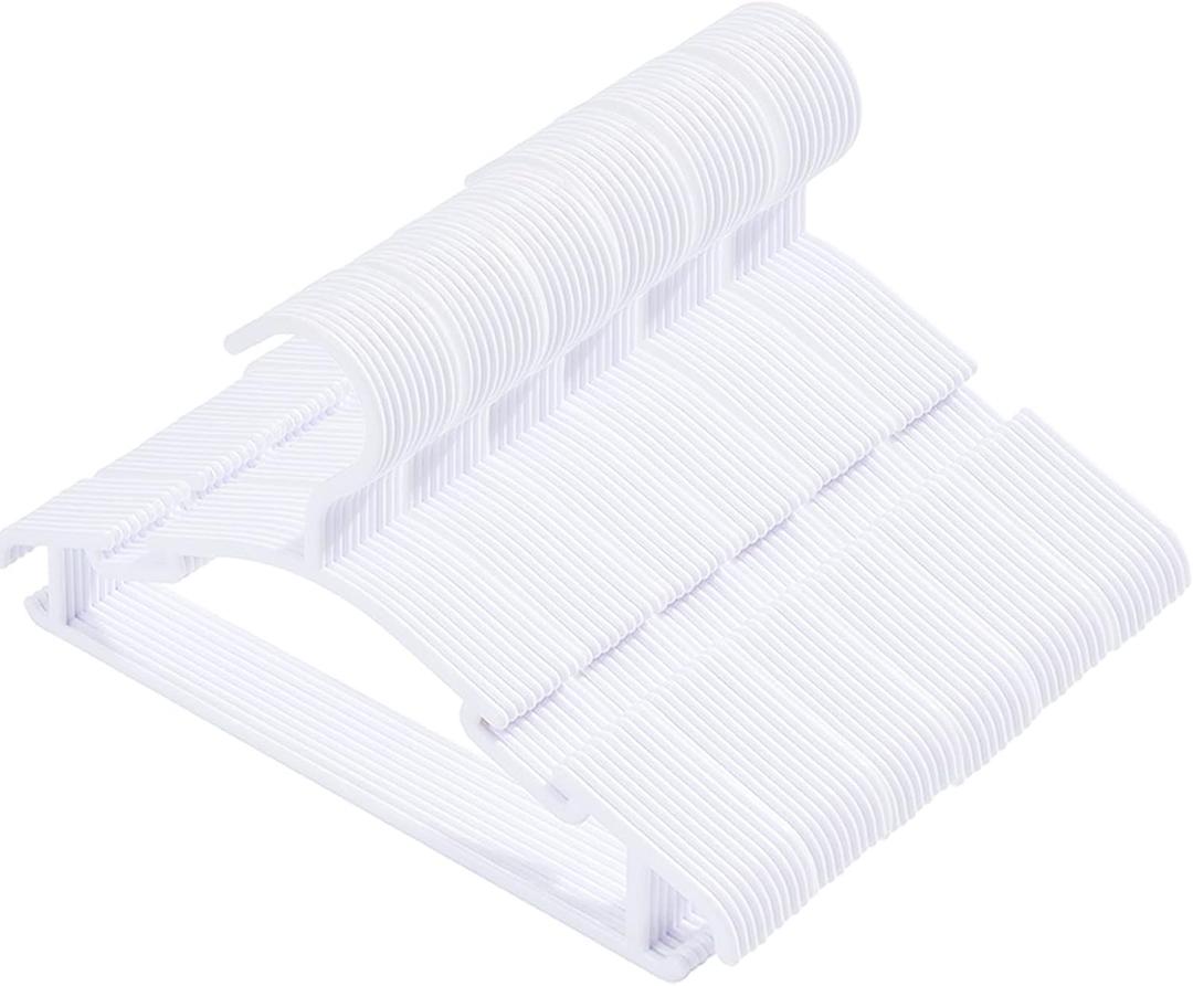 60 Pack White Baby Nursery Closet Hangers,Non-Slip Laundry Infant Pant Hanger for Newborn Clothes Gift,Ultra-Thin Child Coat Hanger for Girl Boy Toddler Kids