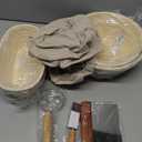 Banneton Bread Proofing Basket, Kikcoin Round Oval Proofing Basket Set of 3 (9" Round & 10" Round & 10" Oval), Sourdough Proofing Basket with Linen Liner, Bread Lame, Metal Scraper