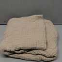 100% Cotton Blanket Large 50"x 70", 6 Layers Muslin Blankets, Cooling and Soft Throw Blanket for Bed and Couch, Breathable Quilt Bedspread, Gauze Bedding for Adults, Oatmeal, Beige Linen