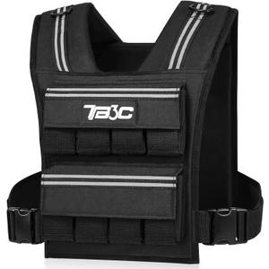 Adjustable Weighted Vest Men and Women 19lbs/ 30lbs/ 40lbs Weights with Reflective Stripe, Weight Vest Woman Workout Vest for Strength Training,Running & Walking (Black)