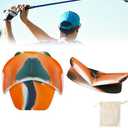 Golf Training Grip Aid - Golf Swing Trainer Tool Posture, Non-Slip Swing Aid for Accuracy & Control, GolfClub Swing Grip Pad for Outdoor/Indoor Golf Grip Practice (with Storage Bag) Pack of 2